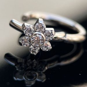 argolla bisagra flor cristal