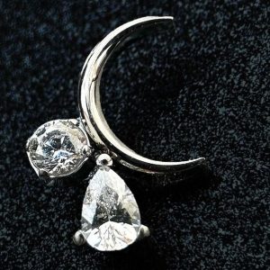 Luna creciente gota cristal